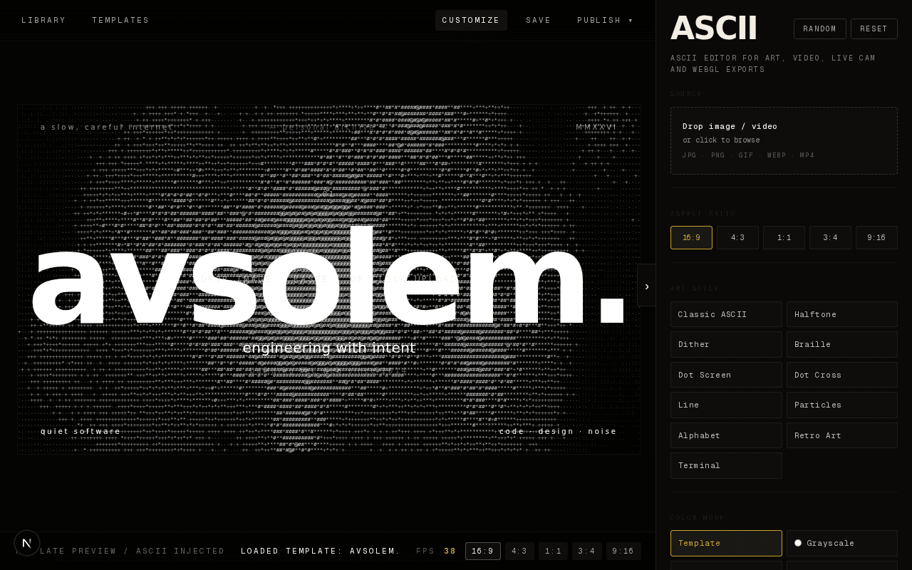 ASCII Studio - Image to Animated ASCII Editor - Image 1