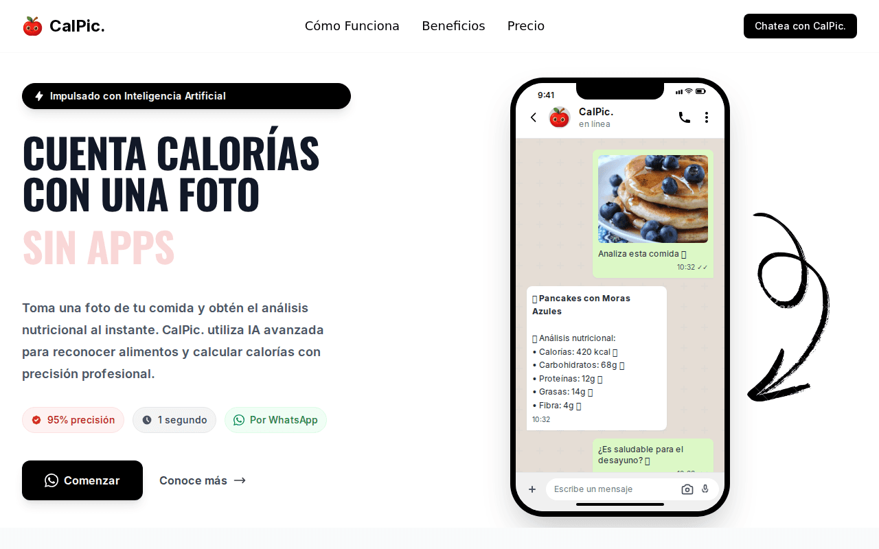 CalPic - Calorie Counting from a Photo over WhatsApp - Image 1